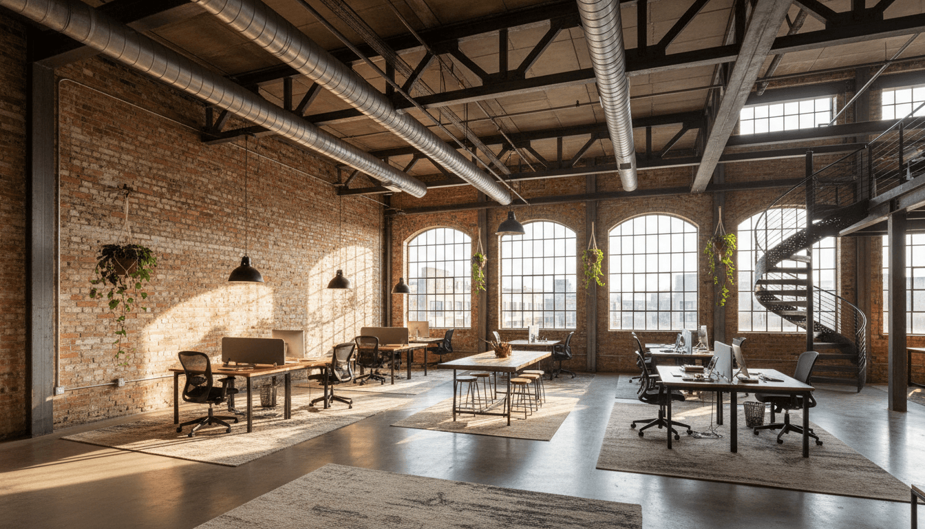 An industrial warehouse with production-friendly scale